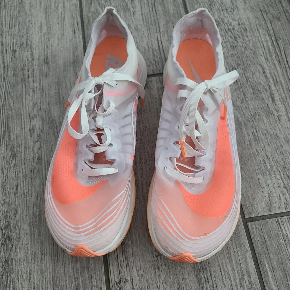 Nike React Element Women's Translucent Orange White Running Sneakers Size 8